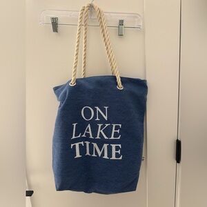 On lake time canvas tote never used